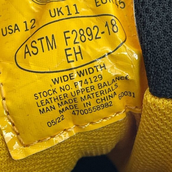 Cat Footwear Men's Waterproof Soft Toe Work Boot, Black, 12 Wide NWB S137 - Picture 8 of 10